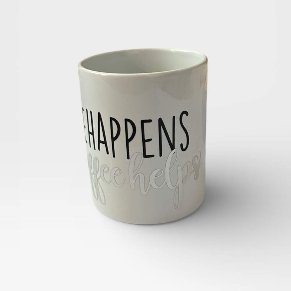 11oz Life Happens Coffee Helps Mug - Picture 4 of 5